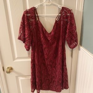 Gorgeous maroon lace dress!!